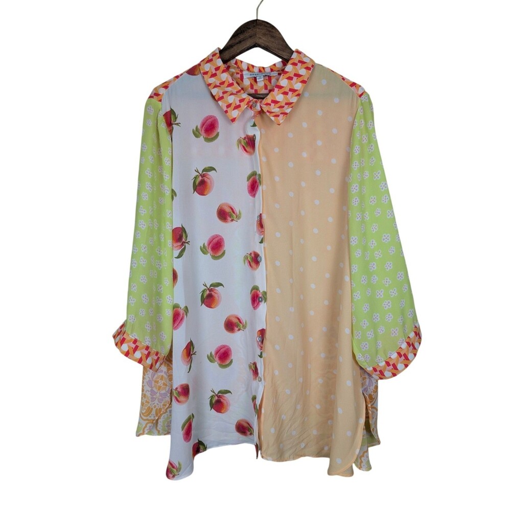 Rose & Olive Peaches Polka Dot Blouse